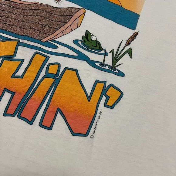 Vintage Hooked on Fishing Tee Size XL - Picture 3 of 5